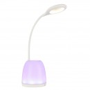 Globo 58324 LED stolové svietidlo Margaery 1x3W | 155l | 3000K-4000K-5700K | RGB - držiak na ceruzky, menič farieb, fixácia farieb, dotykový stmievač, USB, biela