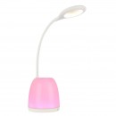 Globo 58324 LED stolové svietidlo Margaery 1x3W | 155l | 3000K-4000K-5700K | RGB - držiak na ceruzky, menič farieb, fixácia farieb, dotykový stmievač, USB, biela