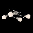 Globo 60209-4 prisadené stropné svietidlo Lilly 4x40W | E14 - chróm, matný nikel, opál