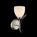 Globo 60215W nástenná lampa Singu 1x40W | E14 - matný nikel, opál, biela