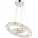 Globo 67037-24AA LED závesné stropné svietidlo Marilyn I 1x24W | 1570lm | 4000K - chróm, kryštál