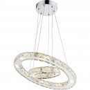 Globo 67037-24AA LED závesné stropné svietidlo Marilyn I 1x24W | 1570lm | 4000K - chróm, kryštál