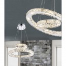 Globo 67037-24AA LED závesné stropné svietidlo Marilyn I 1x24W | 1570lm | 4000K - chróm, kryštál