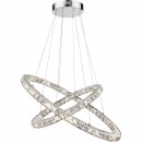 Globo 67038-48A LED závesné stropné svietidlo luster Marilyn I 1x48W | 3200lm | 4000K - chróm, priehľadný krištáľ