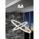 Globo 67038-48A LED závesné stropné svietidlo luster Marilyn I 1x48W | 3200lm | 4000K - chróm, priehľadný krištáľ