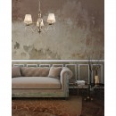 Globo 69011-3H závesné stropné svietidlo Genoveva III 3x60W | E14 - bronz, biela
