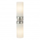 Globo 7816 vonkajšia nástenná lampa Space 2x40W | E14 | IP44 - matný nikel, opál