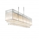 Globo 15094H2 závesné stropné svietidlo Sierra 8x3W | G9 LED | 906LA | 3000K - nastaviteľná výška, chróm, strieborná, krištáľ
