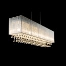 Globo 15094H2 závesné stropné svietidlo Sierra 8x3W | G9 LED | 906LA | 3000K - nastaviteľná výška, chróm, strieborná, krištáľ