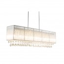 Globo 15094H2 závesné stropné svietidlo Sierra 8x3W | G9 LED | 906LA | 3000K - nastaviteľná výška, chróm, strieborná, krištáľ