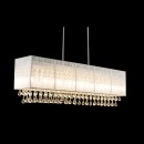 Globo 15094H2 závesné stropné svietidlo Sierra 8x3W | G9 LED | 906LA | 3000K - nastaviteľná výška, chróm, strieborná, krištáľ
