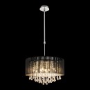 Globo 15095H závesné stropné svietidlo Bagana 12x3W | G9 LED | 840lm | 3000K - nastaviteľná výška, žiarovky súčasťou balenia, chróm, čierna, krištáľ