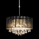 Globo 15095H závesné stropné svietidlo Bagana 12x3W | G9 LED | 840lm | 3000K - nastaviteľná výška, žiarovky súčasťou balenia, chróm, čierna, krištáľ