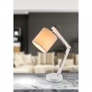 Globo 21511 stolové svietidlo Mattis 1x25W | E14 - nastaviteľné rameno, biela, béžová