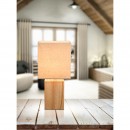 Globo 21698 stolové svietidlo Ilona 1x40W | E14 - drevo, biela