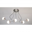 Globo 24134-5D LED prisadené stropné svietidlo Roslin 5x5W | 2350lm | 3000K - ohybné ramená, matný nikel