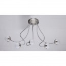 Globo 24134-5D LED prisadené stropné svietidlo Roslin 5x5W | 2350lm | 3000K - ohybné ramená, matný nikel