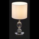 Globo 24136T stolové svietidlo Bronn 1x40W | E14 - káblový spínač, chróm, biela