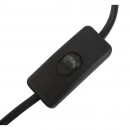 Globo 24136T stolové svietidlo Bronn 1x40W | E14 - káblový spínač, chróm, biela