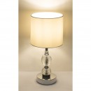 Globo 24136T stolové svietidlo Bronn 1x40W | E14 - káblový spínač, chróm, biela