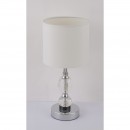 Globo 24136T stolové svietidlo Bronn 1x40W | E14 - káblový spínač, chróm, biela