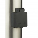 Globo 3158K vonkajšia stojaca lampa Boston 1x60W | E27 | IP44- zabudované 2 zásuvky, mosadz, opál