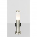 Globo 3158K vonkajšia stojaca lampa Boston 1x60W | E27 | IP44- zabudované 2 zásuvky, mosadz, opál