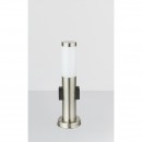 Globo 3158K vonkajšia stojaca lampa Boston 1x60W | E27 | IP44- zabudované 2 zásuvky, mosadz, opál