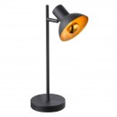 Globo 54001-1T LED stolové svietidlo Lotte 1x4W | 136L | E14 LED | 2700K - čierna, zlatá