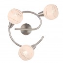 Globo 54341-3G LED prisadené stropné svietidlo Elliott 3x5W | E14 LED | 960lm | 3000K - matný nikel