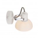 Globo 54657-1 nástenné svietidlo Amory 1x40W | E14 - vypínač na tele, chróm, biela