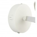 Globo 54657-1 nástenné svietidlo Amory 1x40W | E14 - vypínač na tele, chróm, biela