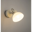 Globo 54657-1 nástenné svietidlo Amory 1x40W | E14 - vypínač na tele, chróm, biela