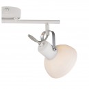 Globo 54657-2 nástenné svietidlo Amory 2x40W | E14 - nastaviteľné, vypínač na tele, chróm, biela
