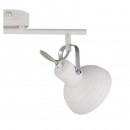 Globo 54657-2 nástenné svietidlo Amory 2x40W | E14 - nastaviteľné, vypínač na tele, chróm, biela