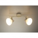 Globo 54657-2 nástenné svietidlo Amory 2x40W | E14 - nastaviteľné, vypínač na tele, chróm, biela