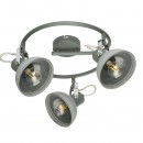 Globo 54658-3 prisadené stropné svietidlo Daisy 3x40W | E14 - nastaviteľné, sivá