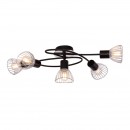 Globo 54815-5 prisadené stropné svietidlo Fassa 5x40W | E14 - čierna, chróm