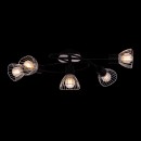 Globo 54815-5 prisadené stropné svietidlo Fassa 5x40W | E14 - čierna, chróm