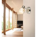 Globo 54840-1 nástenné svietidlo 1x25W | E14 - vypínač na tele, matný nikel, chróm