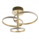 Globo 67822-24G LED prisadené stropné svietidlo Wave 1x24W | 1680lm | 3000K - zlatá