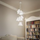 závesné svietidlo - luster Ideal lux HATS 9x60W E27 - biela