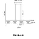 Globo HIGGINS 16055-4HG LED závesné stropné svietidlo GX53 | 330lm | 1800K