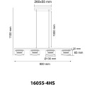 Globo HIGGINS 16055-4HS LED závesné stropné svietidlo GX53 | 270lm | 1800K
