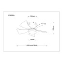 Globo HINES 03609A LED ventilátor s osvetlením | 10W LED | 750lm