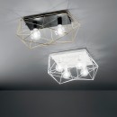 Luce Ambiente Design I-ABRAXAS-PL2 ORO prisadené stropné svietidlo ABRAXAS | 2×60W E27 | čierna | zlatá