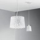 Luce Ambiente Design I-CLUNY-S40 závesné stropné svietidlo CLUNY | 3×60W E14 | na lanku | biela