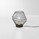 Luce Ambiente Design I-KIKO-L stolná lampička KIKO | 1×60W E27 | vypínač | čierna | zlatá