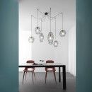 Luce Ambiente Design I-KIKO-S6 závesné stropné svietidlo KIKO E27 | čierna | zlatá