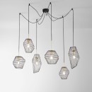 Luce Ambiente Design I-KIKO-S6 závesné stropné svietidlo KIKO E27 | čierna | zlatá